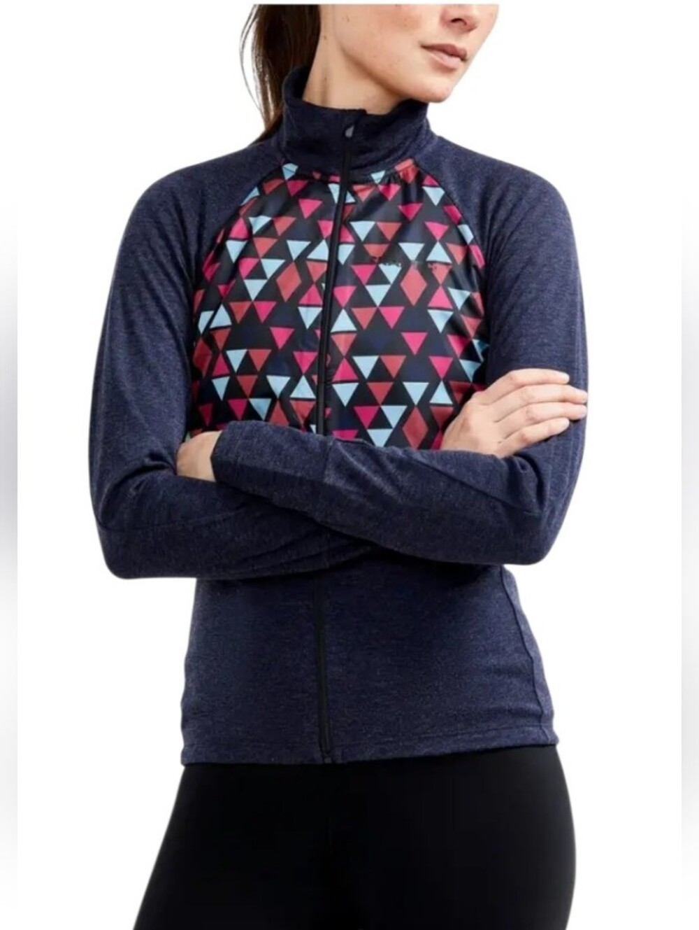 Craft Women's ADV Bike SubZ Wool Long Sleeve Jersey Navy Blue Size Small